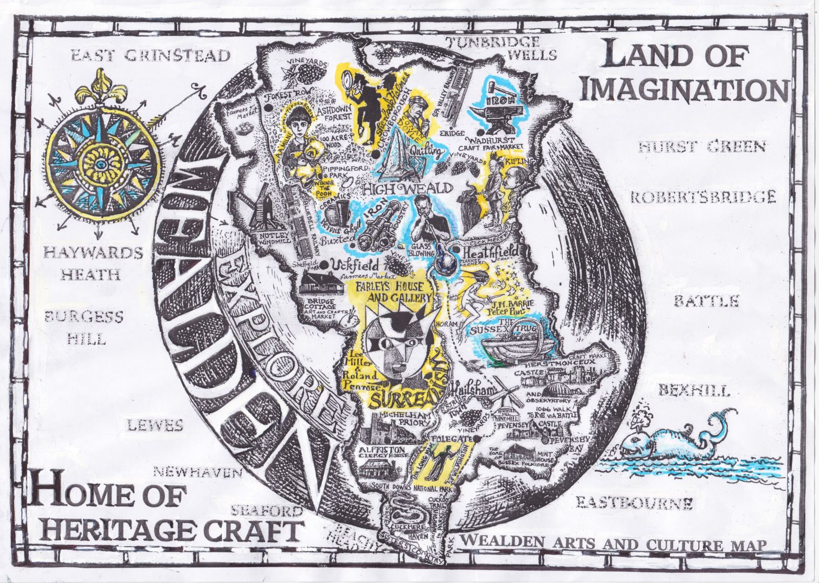 Cultural map of the Wealden district